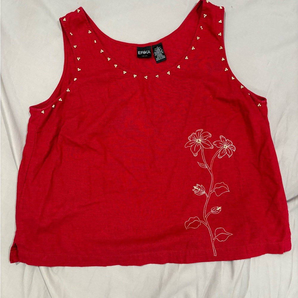 Tank style linen Top